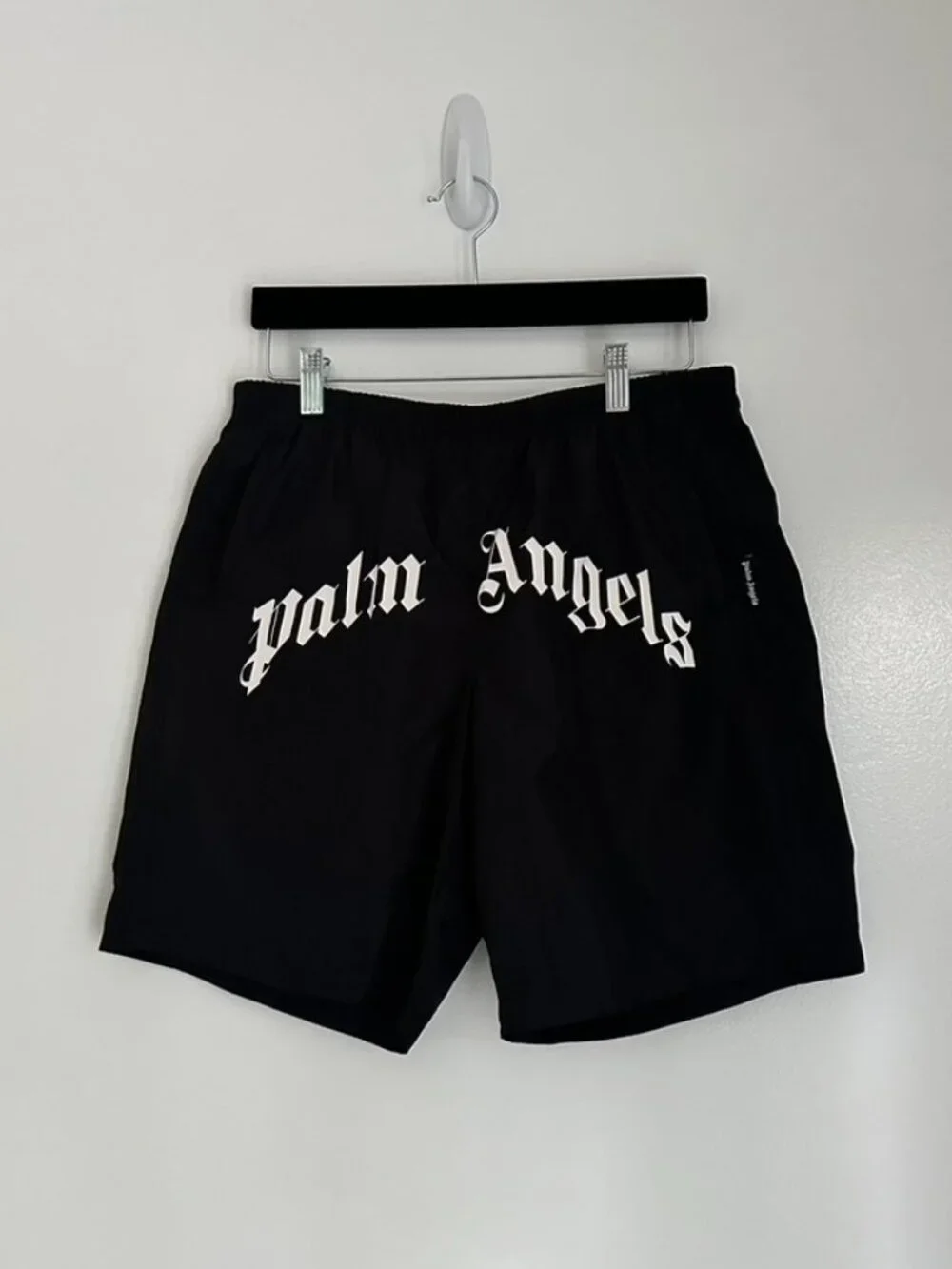 Palm Angels Curved Logo Swim Shorts Size S NEW